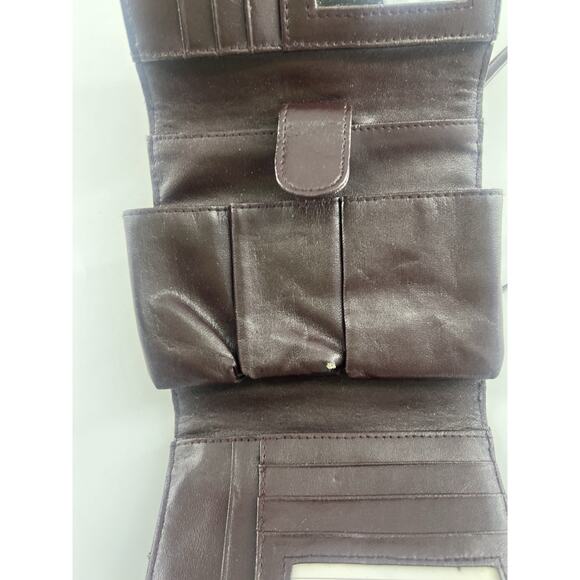 Vintage Etienne Aigner Crossbody Shoulder Bag Brown Leather Antique Brass Small - Picture 5 of 11